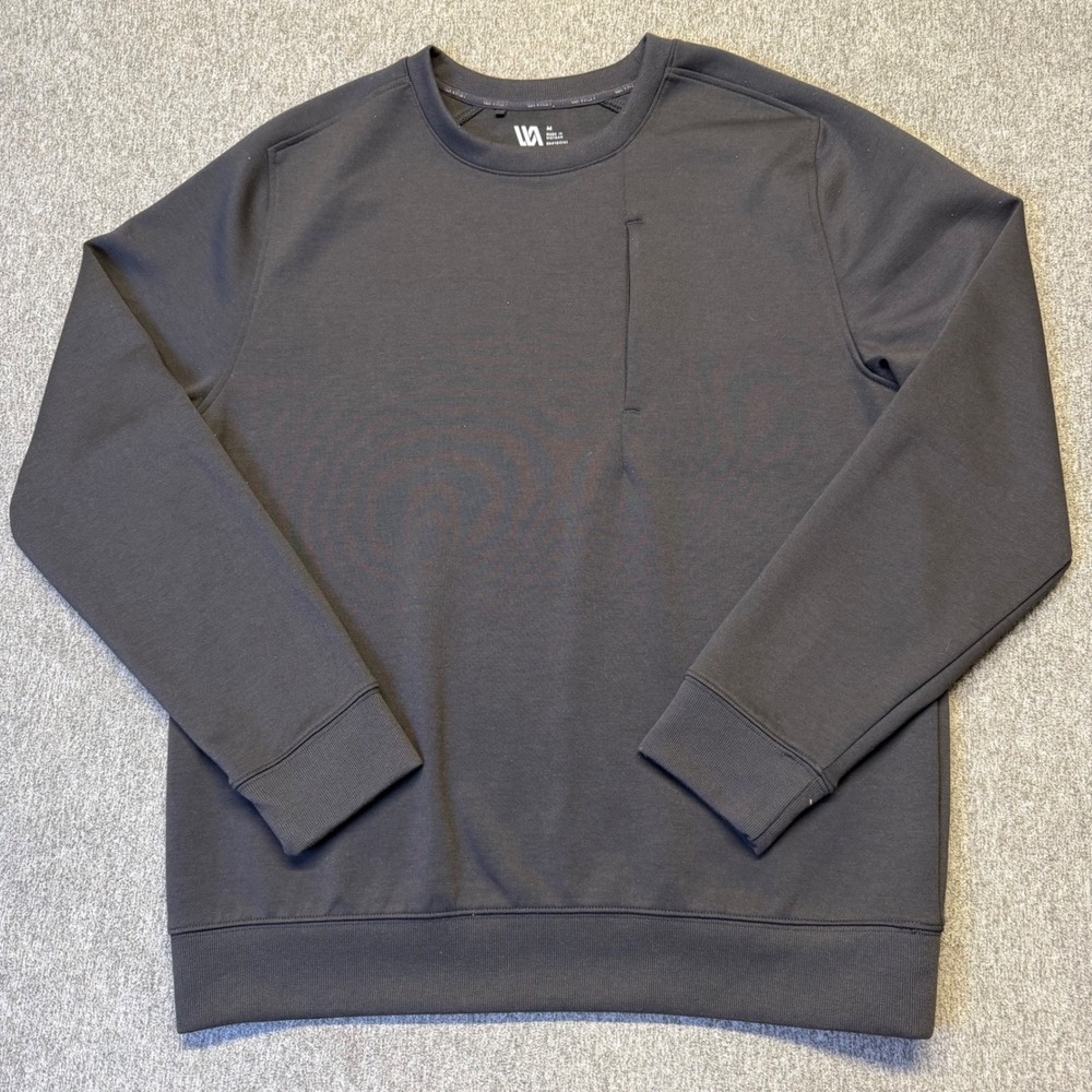 VRST Mens Limitless Crewneck Sweatshirt Black Zipper Pocket Pullover RN104141 M